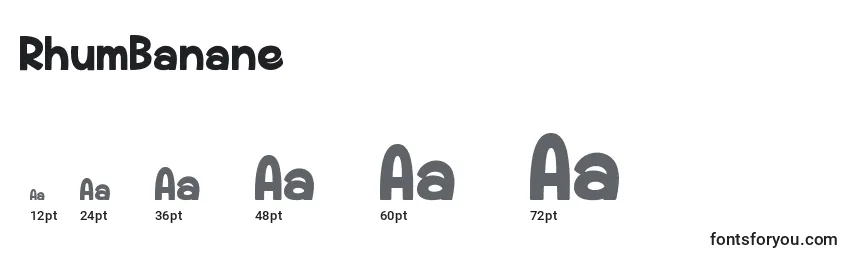 Размеры шрифта RhumBanane