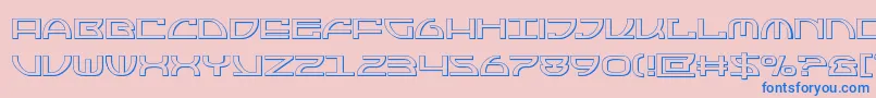 Jumptroops3D Font – Blue Fonts on Pink Background