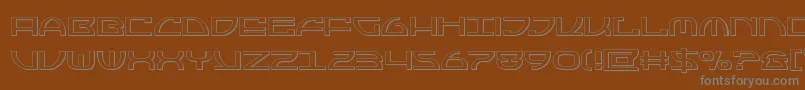 Шрифт Jumptroops3D – серые шрифты на коричневом фоне