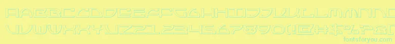 Jumptroops3D Font – Green Fonts on Yellow Background