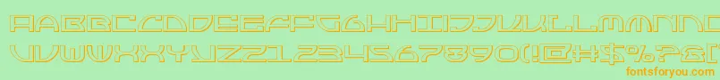Jumptroops3D Font – Orange Fonts on Green Background