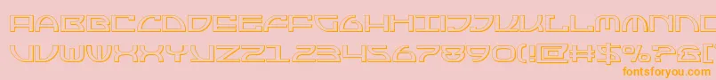 Jumptroops3D Font – Orange Fonts on Pink Background