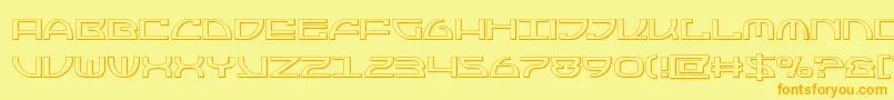 Jumptroops3D Font – Orange Fonts on Yellow Background