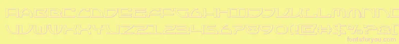 Jumptroops3D Font – Pink Fonts on Yellow Background