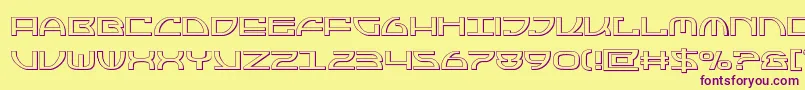 Jumptroops3D Font – Purple Fonts on Yellow Background