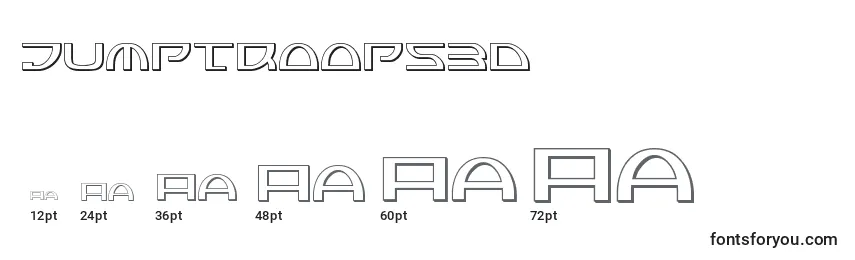 Größen der Schriftart Jumptroops3D
