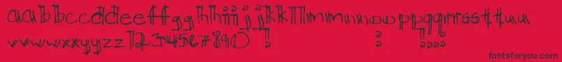 Kkdtchlg Font – Black Fonts on Red Background