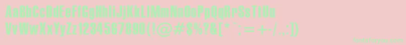 Gymnasiactt Font – Green Fonts on Pink Background