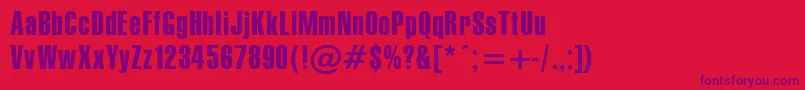 Gymnasiactt Font – Purple Fonts on Red Background