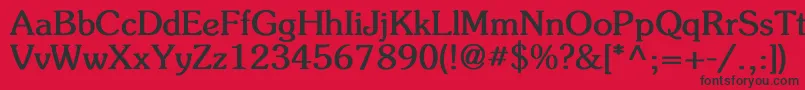 FlicknerBold Font – Black Fonts on Red Background