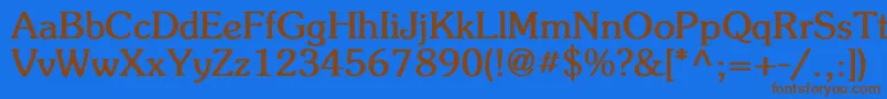 FlicknerBold Font – Brown Fonts on Blue Background