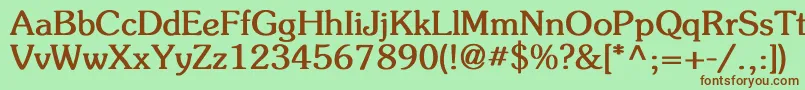 FlicknerBold Font – Brown Fonts on Green Background