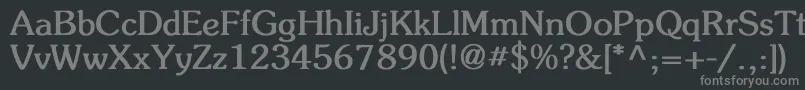 フォントFlicknerBold – 黒い背景に灰色の文字