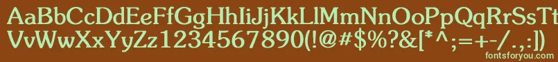 FlicknerBold Font – Green Fonts on Brown Background