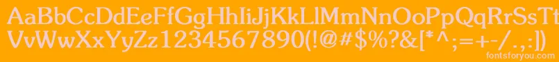 FlicknerBold Font – Pink Fonts on Orange Background