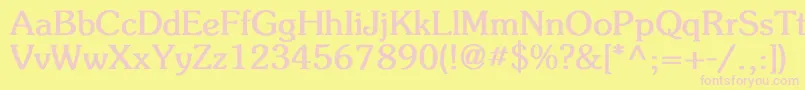 FlicknerBold Font – Pink Fonts on Yellow Background