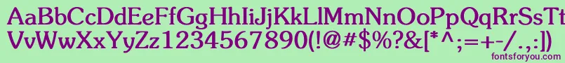 FlicknerBold Font – Purple Fonts on Green Background