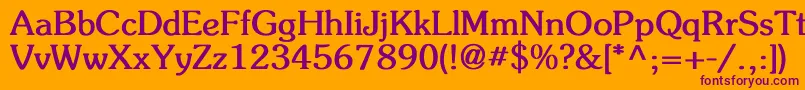 FlicknerBold Font – Purple Fonts on Orange Background