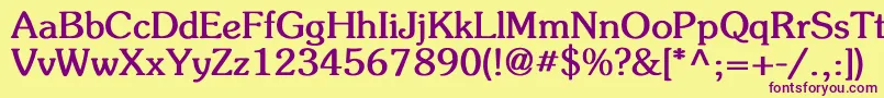 FlicknerBold Font – Purple Fonts on Yellow Background