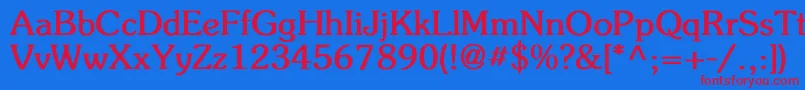 FlicknerBold Font – Red Fonts on Blue Background