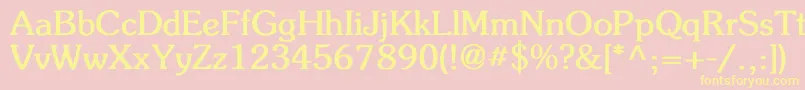 FlicknerBold Font – Yellow Fonts on Pink Background