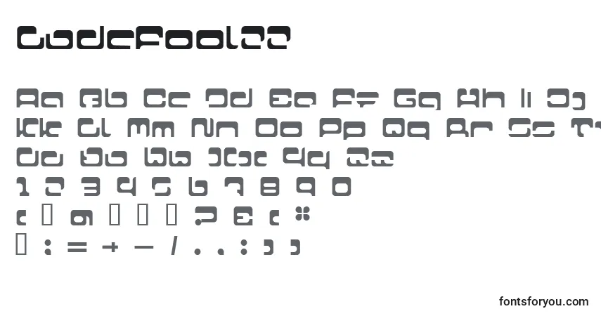 Шрифт LvdcFool22 – алфавит, цифры, специальные символы