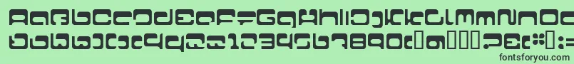 LvdcFool22-Schriftart – Schwarze Schriften auf grünem Hintergrund