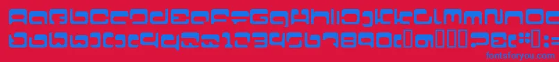 LvdcFool22 Font – Blue Fonts on Red Background