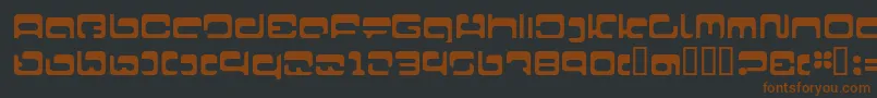 Czcionka LvdcFool22 – brązowe czcionki na czarnym tle