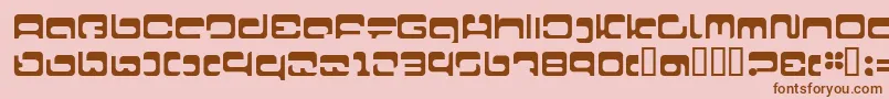 Fonte LvdcFool22 – fontes marrons em um fundo rosa