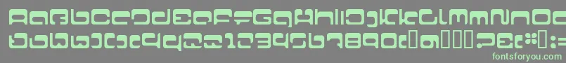 LvdcFool22 Font – Green Fonts on Gray Background