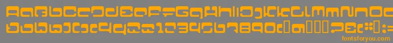 LvdcFool22 Font – Orange Fonts on Gray Background