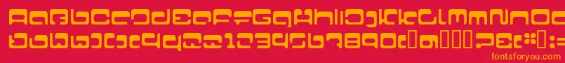 LvdcFool22 Font – Orange Fonts on Red Background