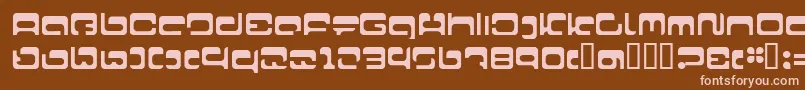 LvdcFool22 Font – Pink Fonts on Brown Background