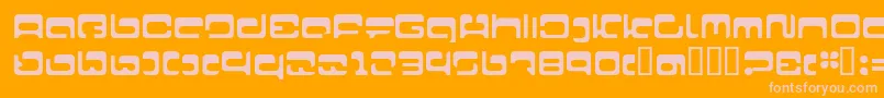 フォントLvdcFool22 – オレンジの背景にピンクのフォント