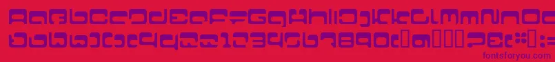 LvdcFool22 Font – Purple Fonts on Red Background