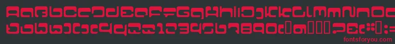 Шрифт LvdcFool22 – красные шрифты на чёрном фоне