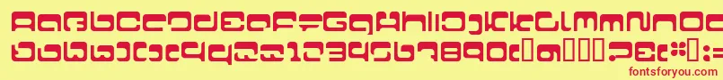 Шрифт LvdcFool22 – красные шрифты на жёлтом фоне