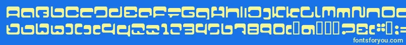 LvdcFool22 Font – Yellow Fonts on Blue Background