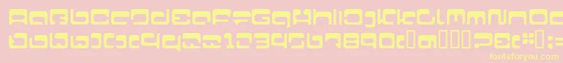 Fonte LvdcFool22 – fontes amarelas em um fundo rosa