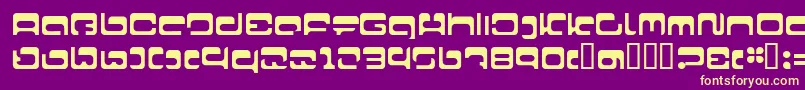 LvdcFool22 Font – Yellow Fonts on Purple Background