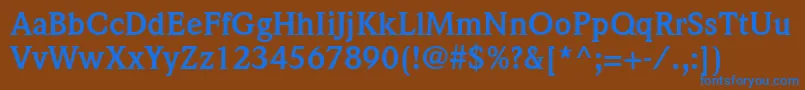 ItcWeidemannLtBold Font – Blue Fonts on Brown Background