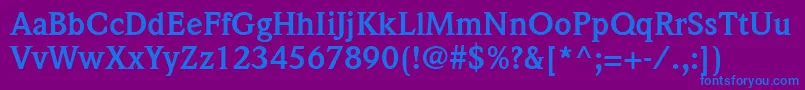 ItcWeidemannLtBold Font – Blue Fonts on Purple Background