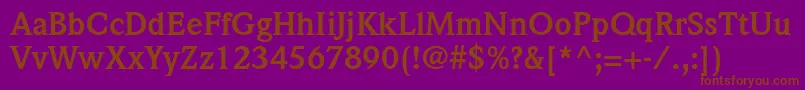 ItcWeidemannLtBold Font – Brown Fonts on Purple Background