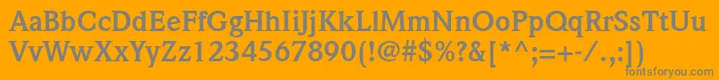 ItcWeidemannLtBold Font – Gray Fonts on Orange Background