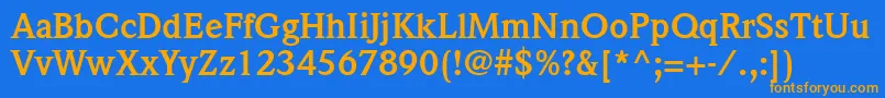 ItcWeidemannLtBold Font – Orange Fonts on Blue Background