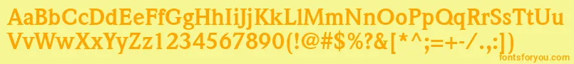 ItcWeidemannLtBold Font – Orange Fonts on Yellow Background