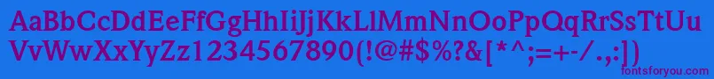 ItcWeidemannLtBold Font – Purple Fonts on Blue Background