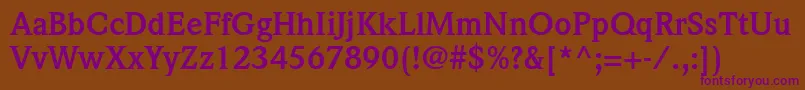 ItcWeidemannLtBold Font – Purple Fonts on Brown Background