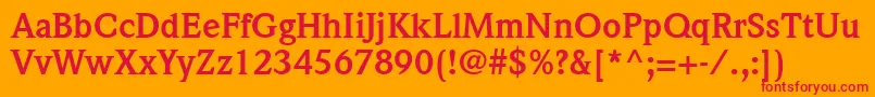 ItcWeidemannLtBold Font – Red Fonts on Orange Background
